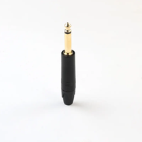 Conector Mono de 6.35mm (1/4) con Carcasa Dorada, ABS, Cobre, 6.5mm, Metálico, DIY, Chapado en Oro, Macho TS, Micrófono, Hembra VGA