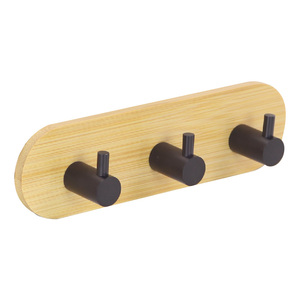 Soporte adhesivo de gancho para llave de pared de madera para <span class=keywords><strong>perchero</strong></span> ganchos multiusos fregona decorativa montada en la pared - Product Image 4