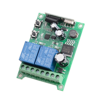Interrupteur à distance sans fil RF 433Mhz 1000M DC12V 24V 36V 48V, relais 2 canaux, récepteur multifonction, moteur de rideau de garage, LED C608