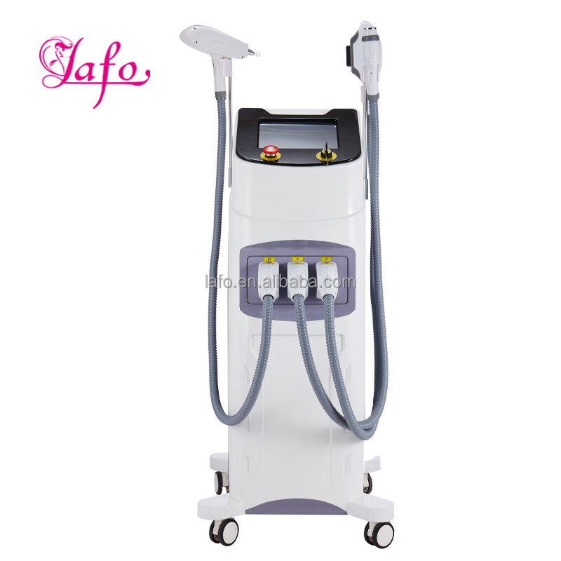 3 In 1 OPT + IPL+ Rf+ Nd YAG Permanent laser Tattoo Removal Skin Rejuvenation Hair Removal Machine LF-664B