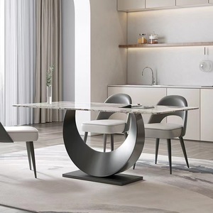 Mesa de Comedor Rectangular de Acero al Carbono Estilo Italiano Minimalista Delifeng, Mueble Multifuncional de Lujo para el Hogar - Product Image 2