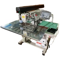 Máquina Automática para Coser Bolsillos TOPSEW TS-3020-LS para Línea de Producción de Fábrica de Ropa de Trabajo y Jeans, Estación de Costura de Patrones