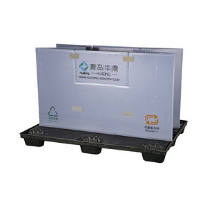 HUADING ağır AutoPack kendini temizleme çöp palet kutusu büyük HDPE kaymaz depolama katlanabilir istiflenebilir özellikleri 1T dinamik - Product Image 4