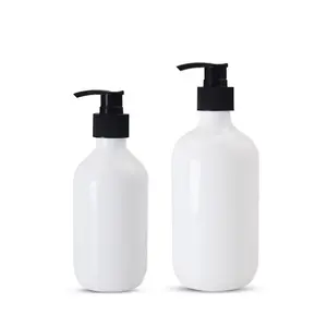 300ml/500ml Pressure Shampoo body Wash long neck round plastic bottle shampoo bottle pump bottle