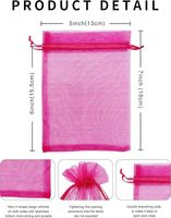 Sachets transparents en organza, couleurs assorties, pochettes à bijoux en maille avec cordon de serrage, enveloppes en maille transparente pour sachets de lavande et pot-pourri, prêts à l'emploi (RTS)