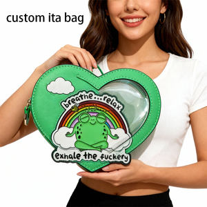 Bolso Bandolera Personalizado con Diseño de Corazón de Rana para Mujer, Bolso de Hombro con Ventana Transparente - Product Image 3