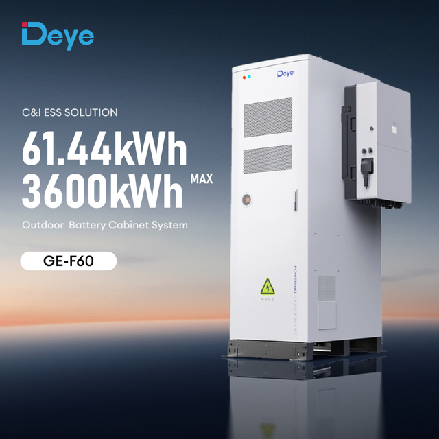 Deye GE-F60 Industrial Commercial ESS Container 60Kwh 100kwh 1mwh Lithium Ion Battery Energy Storage System 10 Year Warranty