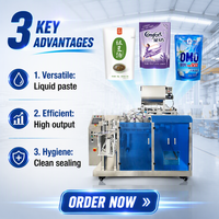 Machine de remplissage et de scellage automatique électrique verticale à grande vitesse pour sachets préformés à fermeture éclair, pour jus et liquides, en acier inoxydable 304
