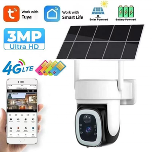 Caméra <span class=keywords><strong>solaire</strong></span> PTZ intelligente Tuya 4G LTE, caméra de sécurité extérieure sans fil 4MP, détection de mouvement PIR, système CCTV compatible Alexa/Google - Product Image 4