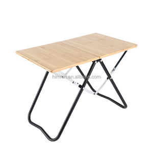 Table pliante portable en aluminium et bambou à ouverture rapide pour les voyages en voiture, l'équipement de <span class=keywords><strong>camping</strong></span>, les pique-niques et les barbecues - Product Image 1