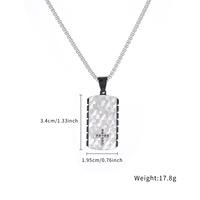 Collier pendentif personnalisé de style militaire rétro à clous croisés pour hommes