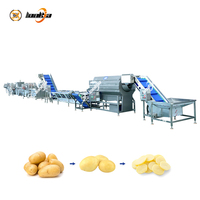 Aardappelverwerkingslijn 800kg/u, aardappelproductielijn, aardappel schil-, snij-, was- en blancheringslijn