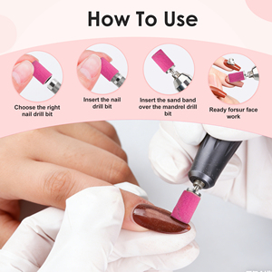 Bandes de ponçage pour vernis à <span class=keywords><strong>ongles</strong></span>, grain 180, bandes de ponçage zébrées blanches, grain 180, pour usage professionnel des <span class=keywords><strong>ongles</strong></span> - Product Image 4