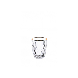 Set di 6 bicchieri Kreaty Gold Glass con bordo dorato per cocktail e acqua - Product Image 1