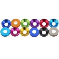 Anodized Color Countersunk Aluminum Washer Custom Size Stainless Steel Brass Flat Washer for Fastening