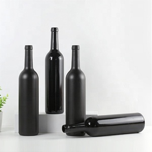 Botella De Vidrio Negra 750ml 1 Litro Para Licor Vino Vodka Tequila <span class=keywords><strong>Ron</strong></span> - Product Image 3