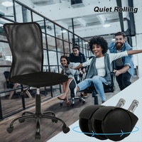 Accoudoir noir pivotante de haute qualité, chaise de bureau, entièrement en maille, sans accoudoir