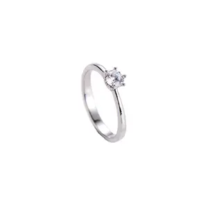 AZL Bague Mariage berlian cincin pernikahan perhiasan Dainty baja nirkarat Moissanite kubik zirkonia wanita