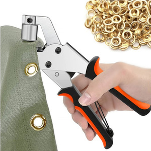 Alicates manuales portátiles para ojales y remaches con mordaza de acero y mango de agarre suave - Product Image 2
