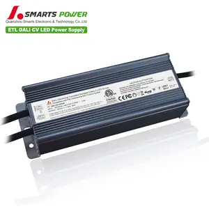 Transformador de led de tensão constante, transformador de led de saída única com 12v 24v, regulável, 80w