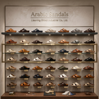 SHIKOL Vente en gros de sandales de style arabe personnalisées, chaussures d'affaires en cuir véritable, pantoufles arabes pour hommes