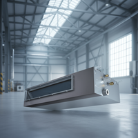 Unité de ventilation à ventilo-convecteur industriel, échangeur de chaleur, système de refroidissement et de chauffage, type encastré au plafond pour la ventilation des bâtiments commerciaux