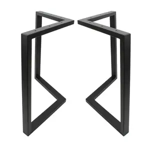 Sondoly Metal Table Legs Simple Design Trapezoid Shape Heavy Duty Table Legs Ladder Shaped Living Room Table Legs Desk Base