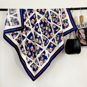 Nouveau design carré turquie cheveux turcs tête femmes foulards imprimé carré soie sergé écharpe 90 cm - Product Image 1