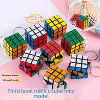 3cm Magische Kubus Sleutelhanger Kleurrijke Mini Sleutelhanger Magische Kubus Educatief Speelgoed Modehanger Kubus Hanger Educatief Speelgoed voor Kinderen