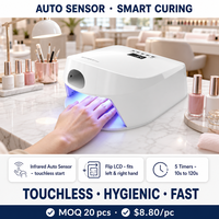 Lampe à ongles UV LED 57 perles, double zone de polymérisation, capteur automatique, cinq réglages de minuterie, écran LCD, certifiée CE, OEM disponible