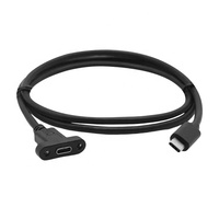 Cordon de câble d'extension USB A type C 2.0 3.0 mâle à femelle pour montage sur panneau OEM avec vis