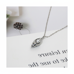 Mini collana pendente di perle in acciaio per gli uomini gioielli semplici con Mini catena a vite M265 accessorio - Product Image 1