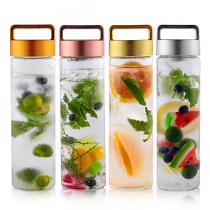 Bouteille isotherme en verre <span class=keywords><strong>à</strong></span> Double paroi <span class=keywords><strong>avec</strong></span> couvercle en bambou, contenant isolé, thermos, gourde pour infusion <span class=keywords><strong>à</strong></span> thé, <span class=keywords><strong>avec</strong></span> feuilles mobiles, pour cadeau de noël - Product Image 6