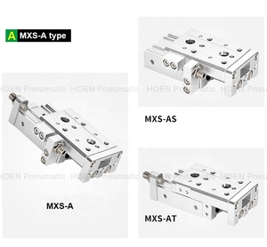 MXS Hạn Chế Vật Liệu Bàn Trượt Không Khí MXS16-10-20-30-40-40 Hai Đầu Điều Chỉnh Đệm Xi Lanh Thanh TRƯỢT KÉP