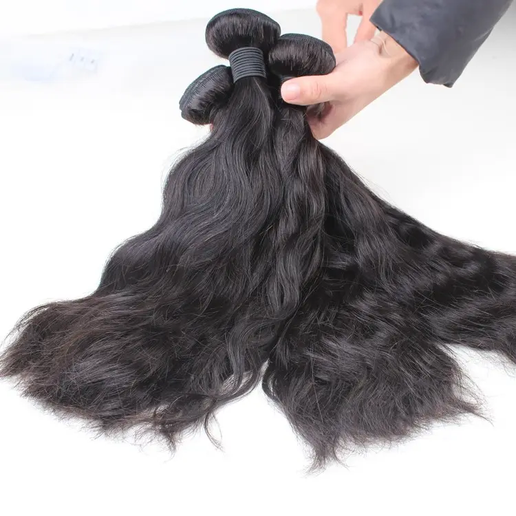 Wholesale Double Drawn Remy Hair bundle Vendor Virgin Straight Natural Wave Human Hair Weave