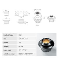 Spot LED encastré magnétique multi-angles en aluminium, qualité muséale, pour intérieur moderne, faisceau interchangeable