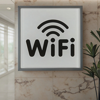 Plaque de porte en acrylique personnalisée de haute qualité, moderne, pour extérieur, bureau, avec fonction mobile, vente chaude