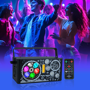 Luci Laser Stroboscopiche YSH 7 in 1 con Effetti Misti DMX, RGBW, UV, Attivazione Sonora, per Interni, Discoteca, Gobo, Rave, Club, Feste, Illuminazione per DJ - Product Image 5
