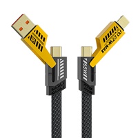 Offres Spéciales Usine : Câbles de Charge Super Rapide Type-C 6A, PD 65W, USB 4-en-1, Convertisseur en Alliage de Zinc, ABS et PVC pour Téléphone
