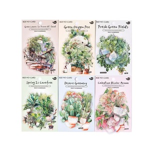 <span class=keywords><strong>Mocard</strong></span> 30-teilige Haustier kreide DIY dekorative Papier aufkleber Pack Serie von 6 Green Plant Hand Account Designs - Product Image 5
