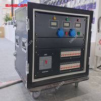 Coffret de Distribution Électrique Triphasé à Roues pour Scène DJ Lumière, Distributeur de Puissance 16/32/200A, Distro 12 Voies, Armoire 16/24/32/48 Canaux