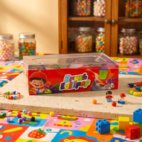 Bonbons durs fruités avec sauce piquante, friandise interactive croustillante et sucrée en boîte pour une explosion de saveurs à chaque bouchée