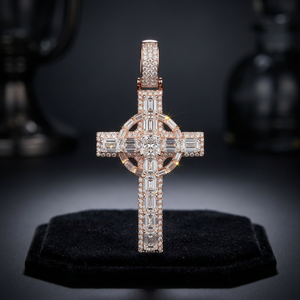 Ice Box Jewells 18K Gold White Jesus <b>Cross</b> CZ Diamond Classic Luxury Iced-Out Pendant Necklace for <b>Men</b> Women Alloy Gold Filled - Product Image 3