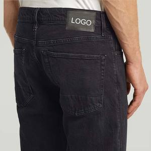 カスタムサプライヤー プライベートラベル ハイウエスト ブラック ボーイフレンドジーンズ メンズ テーパードレッグ デニム ファイブポケット リベット ジッパーフライ まとめ買い - Product Image 4