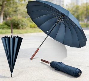 Parapluie à 16 baleines coupe-vent, robuste et solide, idéal pour l'ombrage, double usage, adapté aux jours ensoleillés et pluvieux - Product Image 3
