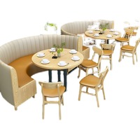 Ensembles de chaises de table de restaurant de style occidental personnalisé Restaurant pour le quartier chinois Booth Sofa Mobilier d'hôtel
