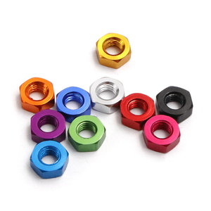 Écrou de blocage hexagonal en aluminium avec insert en nylon, finition anodisée personnalisée, grade 8.8, coloré, M2-M8, pour usage <span class=keywords><strong>automobile</strong></span> - Product Image 1
