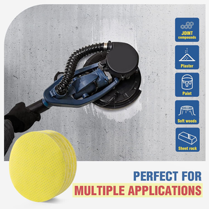 Disques de ponçage durables Velcro 225 mm Disques de ponçage Feuilles de ponçage perforées rondes pour ponceuses à cloisons sèches 80/100/120/150/180/220 # - Product Image 5