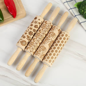 Broches à rouler en bois de noël, bricolage, flocon de neige, arbre de noël, imprimé, ustensile pour pâtisserie - Product Image 6