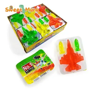 Hot Sale color Airplane Shape halal mixed fruit flavor Jelly pudding